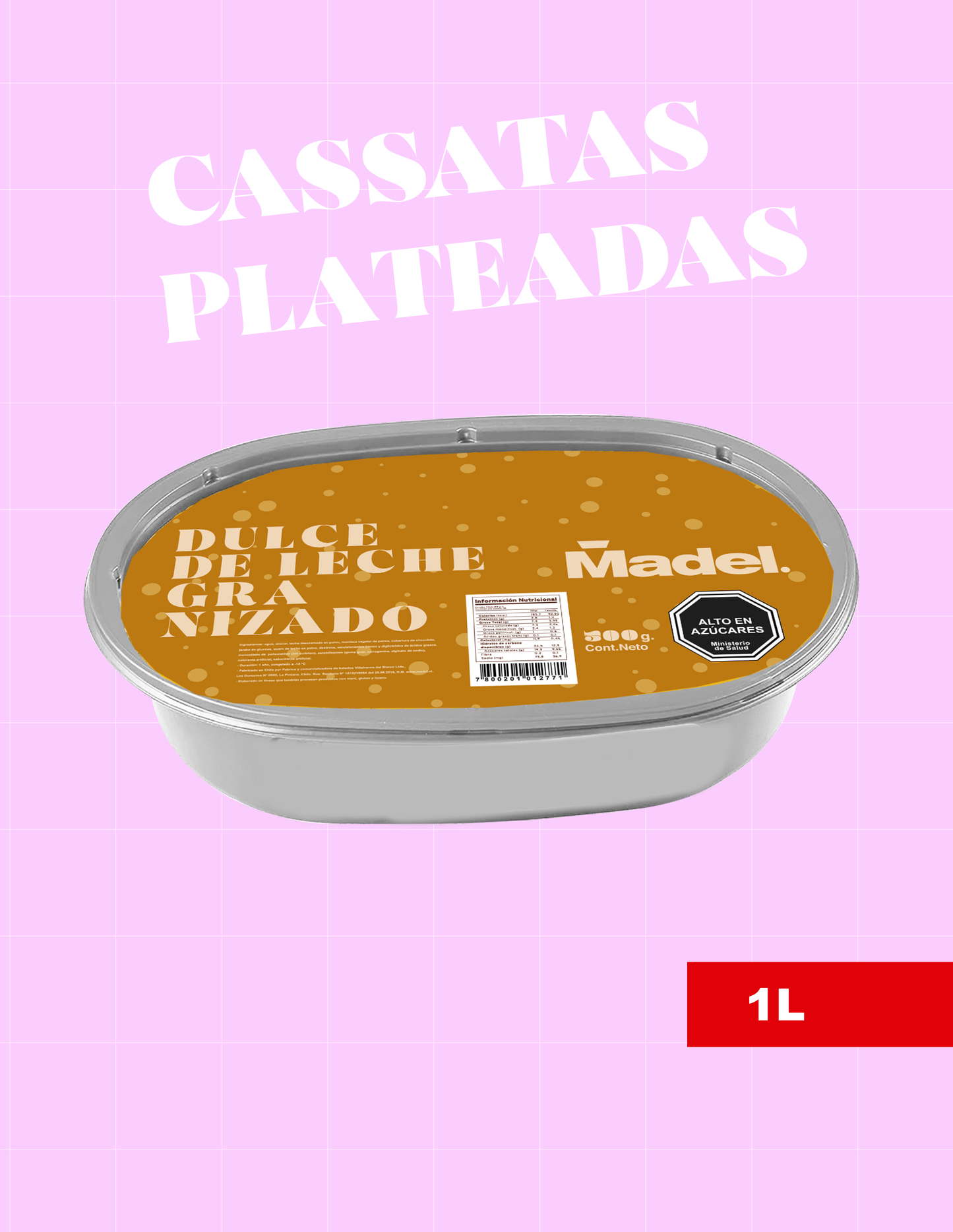Cassata Dulce de Leche Granizado [6 Unidades]