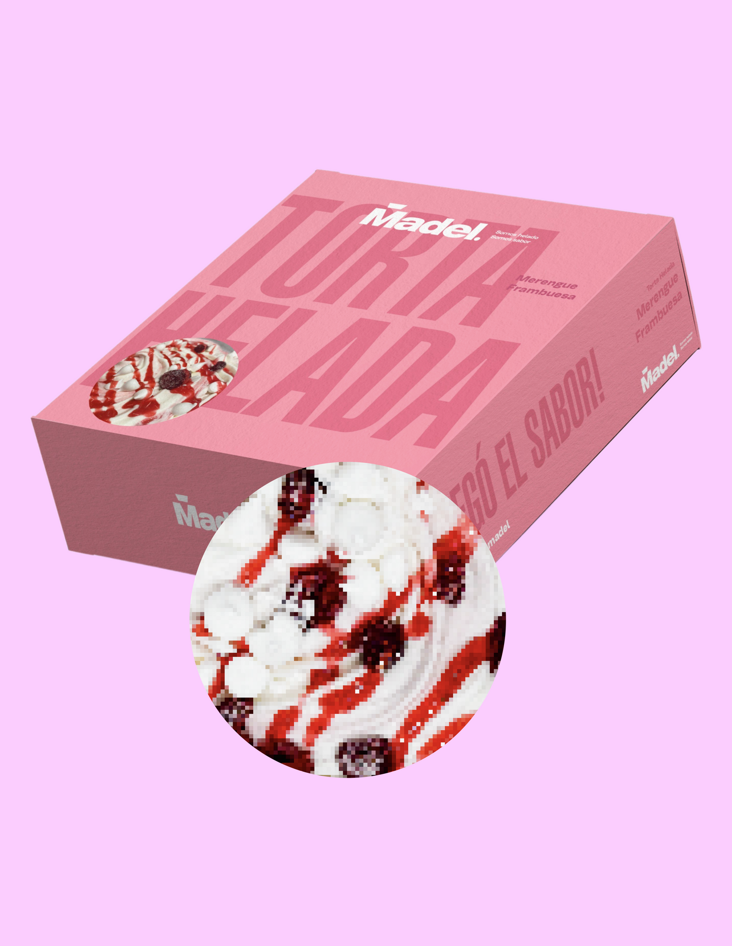 Torta Helada Merengue Frambuesa [4 Unidades]